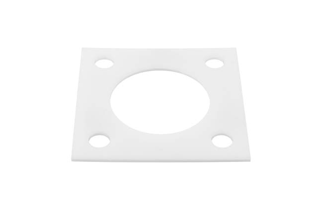 FIKSERINGSPLATE 200x200x5 Ø17 HDPE HVIT (til vnr. 119282)