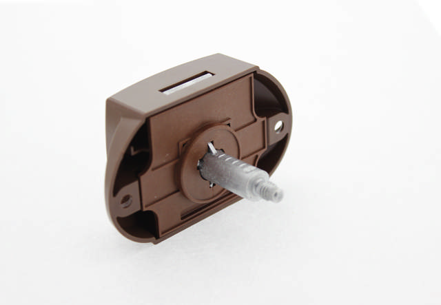 TRYKKLÅS BRUN PLAST