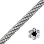 WIRE GALV. 6X7+1 FC 2mm FIBERKJERNE MBL 240kg